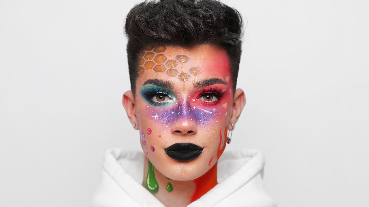 James Charles with all his makeup looks.